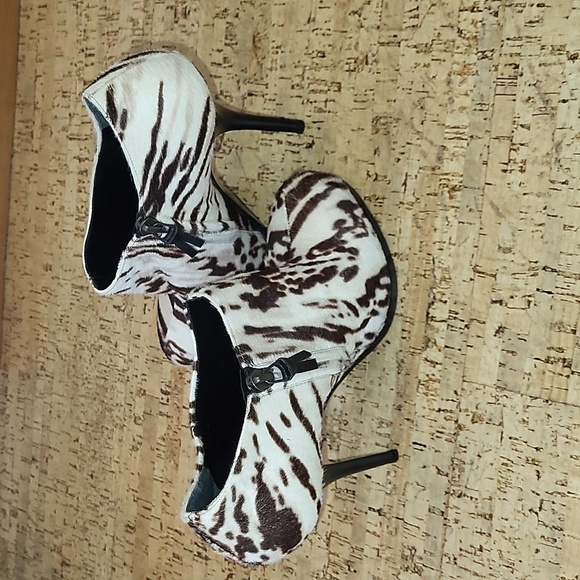 Balenciaga Hair on Hide Ankle Boots - Picture 1 of 5